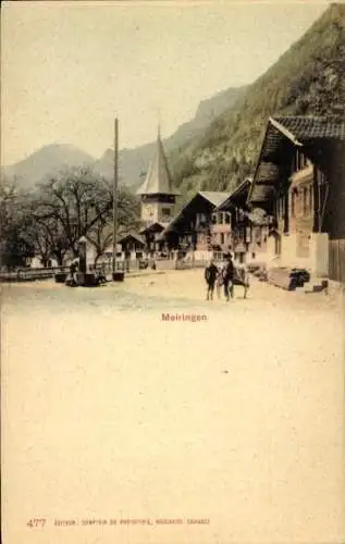 Ak Meiringen Kanton Bern Schweiz, Straßenpartie