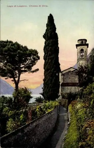 Ak Oria Lago di Lugano Lombardia, Kirche
