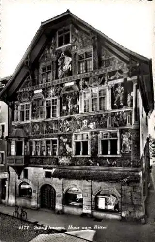 Ak Schaffhausen am Rhein Schweiz, Haus zum Ritter