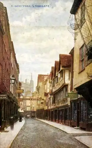 Ak York Yorkshire England, Stonegate, Star Inn