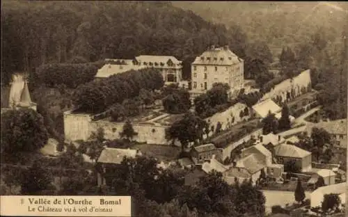 Ak Bomal Wallonien Luxemburg, Chateau vu a vol d'oiseau