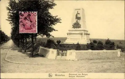 Ak Waterloo Wallonisch Brabant, Monument des Begles