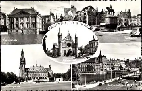 Ak Den Haag Südholland Niederlande, Buitenhof, Mauritshuis, Ridderzaal, Palast