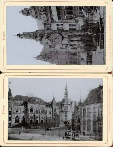 Set von 20 AK Kabinettfotos Bremen Weser Original Einband, verschiedene Ansichten