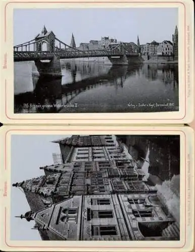 Set von 20 AK Kabinettfotos Bremen Weser Original Einband, verschiedene Ansichten