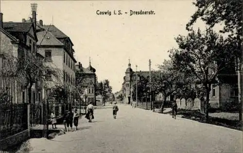 Ak Coswig in Sachsen, Dresdner Straße