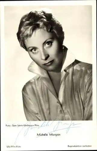 Ak Schauspielerin Michele Morgan, Portrait, Autogramm