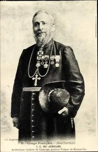 Ak Brazzaville Französisch Kongo, S.G. Mgr. Augouard, Archeveque
