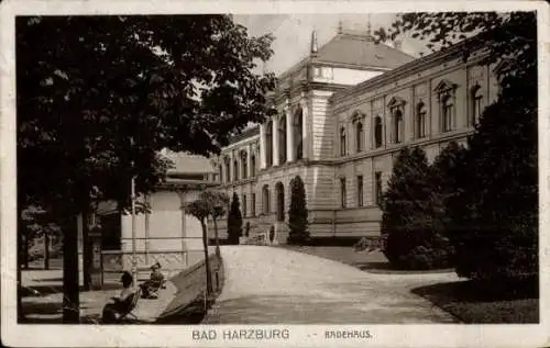 Bahnpoststempel Braunschweig - Harzburg, Zug 499, 17.7.14, auf Ak