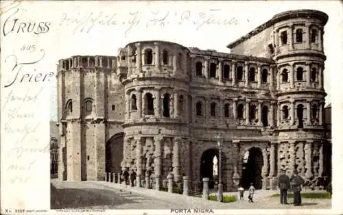 Bahnpoststempel Metz - Giessen, Zug 123, 10.2.02, auf Ak