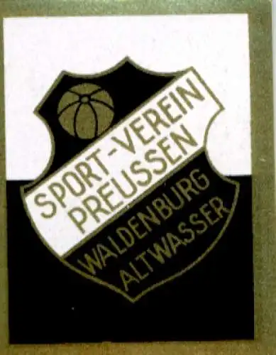 Sammelbild Sportwappen Fußball, Südostdeutschland, SV Preußen Altwasser, Bild Nr. 7