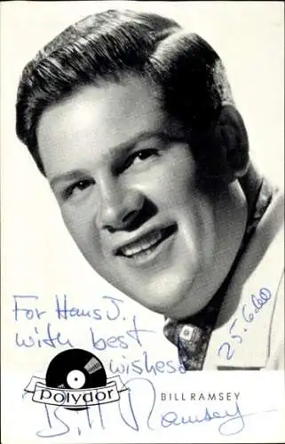 Ak Sänger Bill Ramsey, Portrait, Autogramm