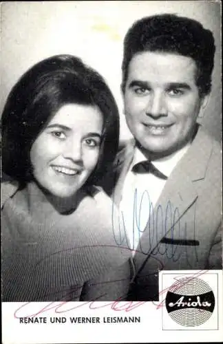 Ak Schauspieler und Sänger Renate und Werner Leismann, Portrait, Autogramm