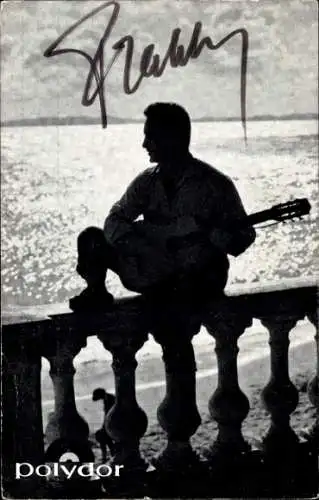 Ak Sänger Freddy, Portrait mit Gitarre, Polydor-Schallplatten, Autogramm