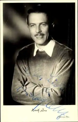 Ak Schauspieler Rudolf Lenz, Portrait,  Autogramm