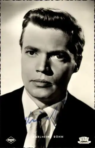 Ak Schauspieler Karlheinz Böhm, Portrait, Autogramm