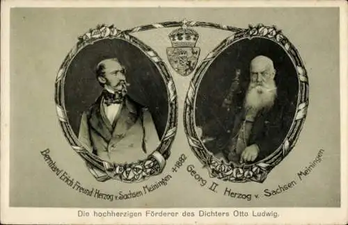 Ak Bernhard Erich Freund Herzog von Sachsen-Meiningen, Herzog Georg II, Portrait