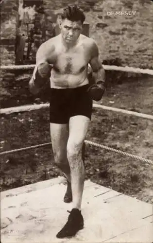 Ak Boxer Jack Dempsey, Portrait