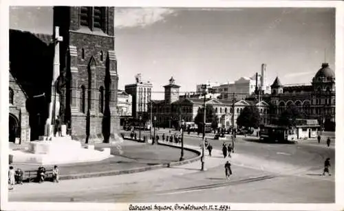 Foto Ak Christchurch Neuseeland, Cathedral Square