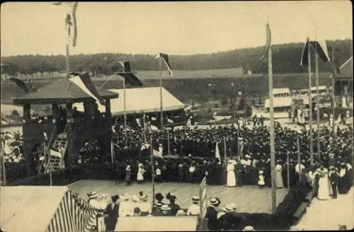 Ak Clausthal Zellerfeld im Oberharz, Bergfest, Festplatz, Festrede, 1914