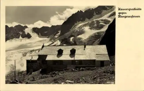 Ak Sankt Leonhard im Pitztal in Tirol, Kaunergrathütte gegen Plangerosferner