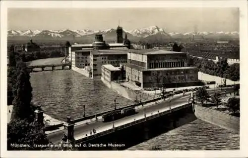 Ak München, Isar, Deutsches Museum