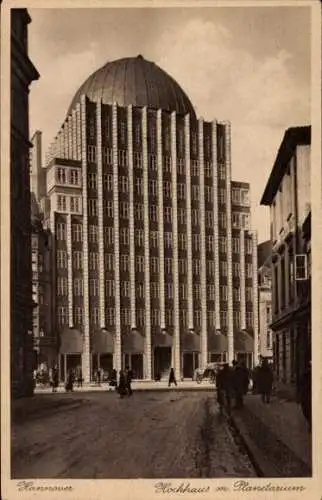 Ak Hannover, Hochhaus mit Planetarium