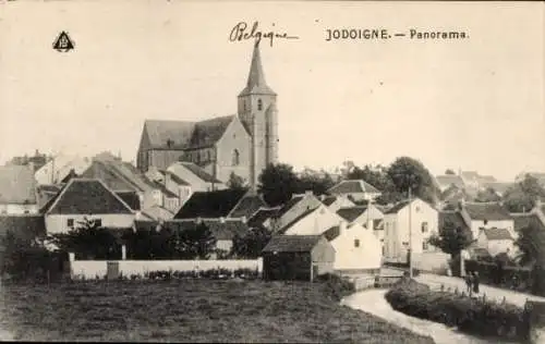Ak Jodoigne Wallonisch Brabant, Gesamtansicht, Kirche