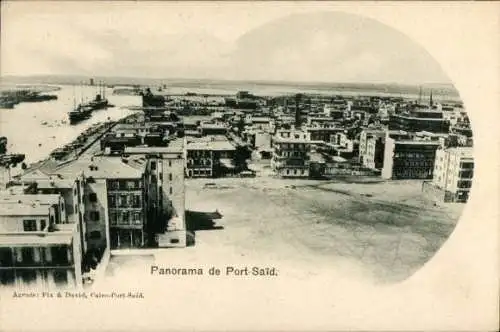 Ak Port Said Ägypten, Panorama