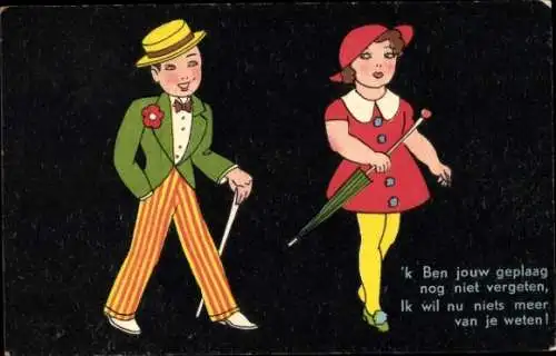 Ak Ich habe deine Neckereien noch nicht vergessen, ich will nichts mehr von dir hören, Liebespaar