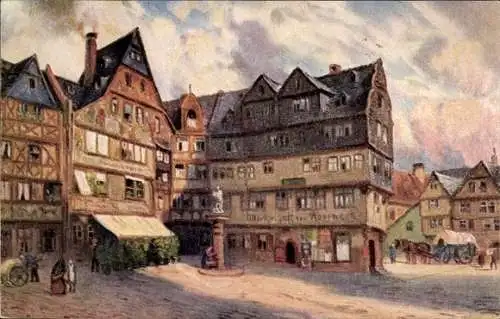 Künstler Ak Frankfurt am Main, Große Fischergasse