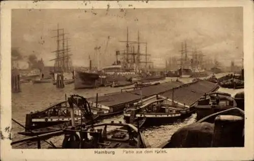 Ak Hamburg, Hafen, Schiffe
