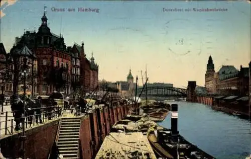 Ak Hamburg Mitte Altstadt, Dovenfleet, Wandrahmsbrücke