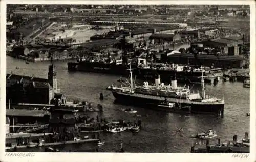 Ak Hamburg, Hamburger Hafen, Ausreise vom Dampfer