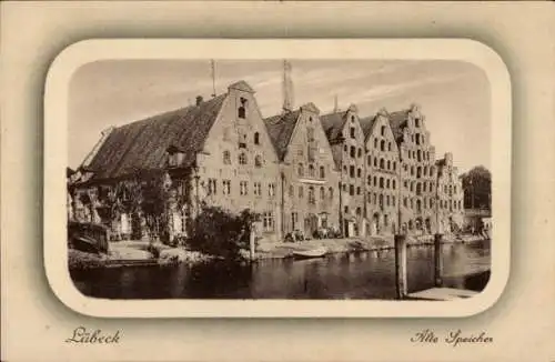 Ak Hansestadt Lübeck, Alte Speicher