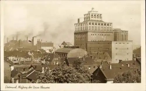 Ak Dortmund im Ruhrgebiet, Malzburg der Union Brauerei