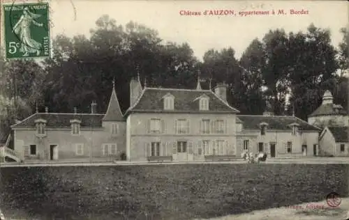 Ak Auzon Oise, Chateau, appartenant a M. Bordet