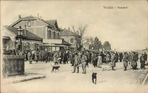 Ak Verdun Meuse, Bahnhof