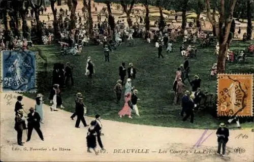 Ak Deauville Calvados, Les Courses, La Pelouse