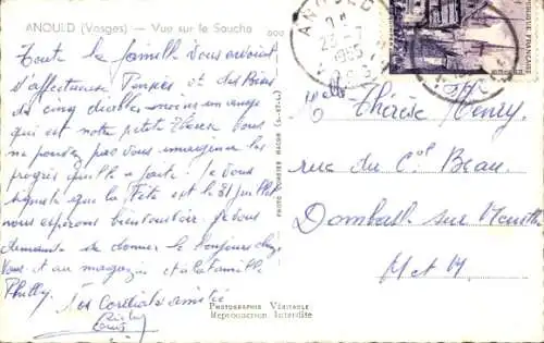 Ak Anould Vosges, Vue sur le Souche