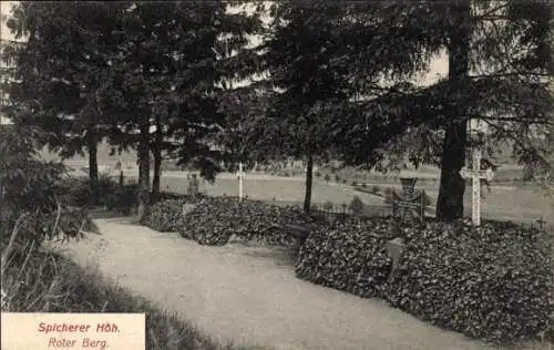 Ak Spicheren Spichern Moselle, Spicherer Höhen, Roter Berg