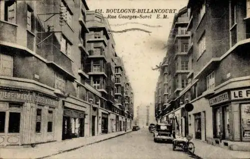 Ak Boulogne Billancourt Hauts de Seine, Rue Georges Sorel