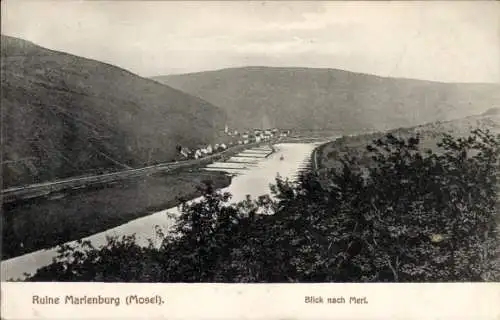 Ak Zell an der Mosel, Marienburg, Ruine, Merl