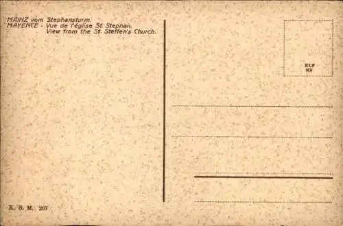 Ak Mainz am Rhein, Blick vom Stephansturm