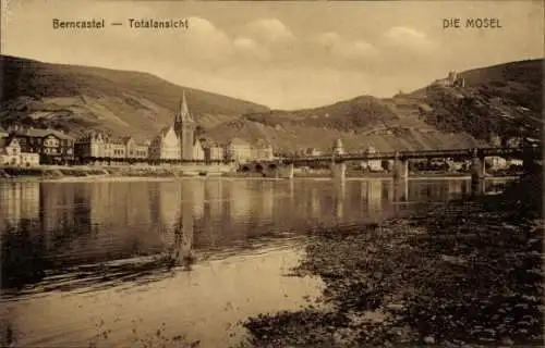 Ak Bernkastel an der Mosel, Totalansicht