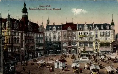 Ak Essen im Ruhrgebiet, Kopstadtplatz, Krieger-Denkmal