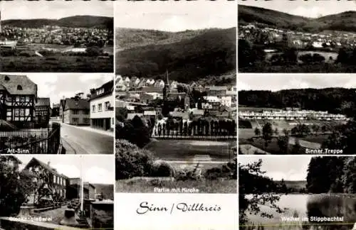 Ak Sinn im Lahn Dill Kreis in Hessen, Sinner Treppe, Kirche, Glockengießerei