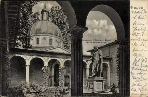 Ak Potsdam, Friedenskirche, Mausoleum Kaiser Friedrich, Segnender Christus von Rauch
