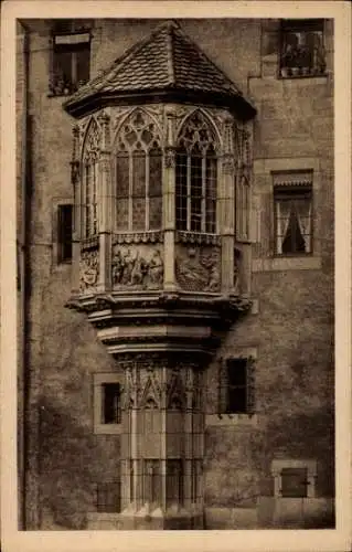 Ak Nürnberg in Mittelfranken, Schöner Erker am Sebalder Pfarrhof