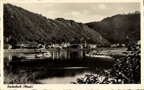 Ak Brodenbach a.d. Mosel, Dampfer, Altdeutsches Haus, Gasthaus zum Schwarzen Ritter